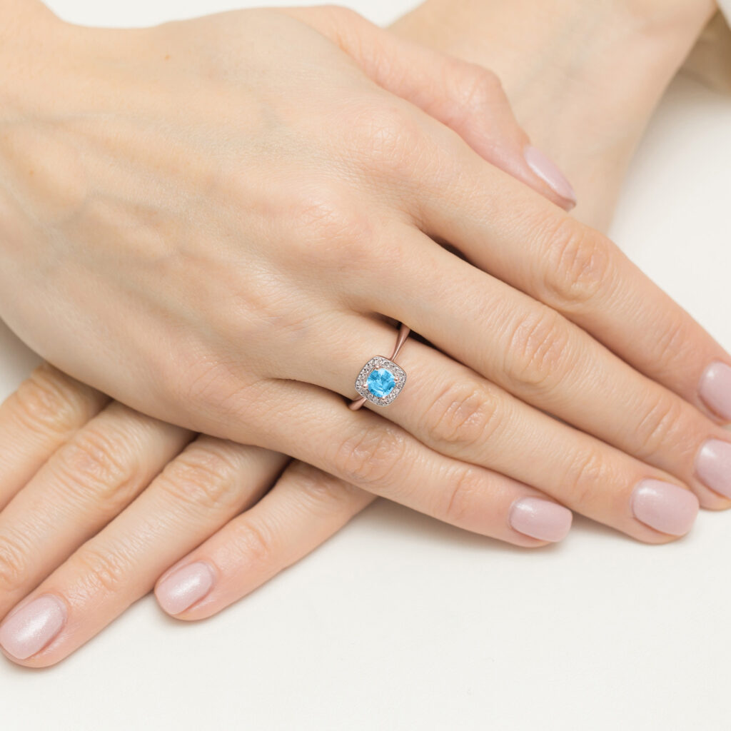 Pierścionek  Topaz Swiss 0,70ct - widok 4