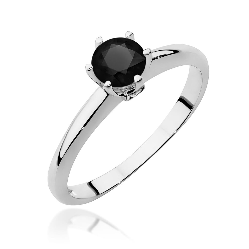 Pierścionek  Czarny Diament 0,50ct - widok 1