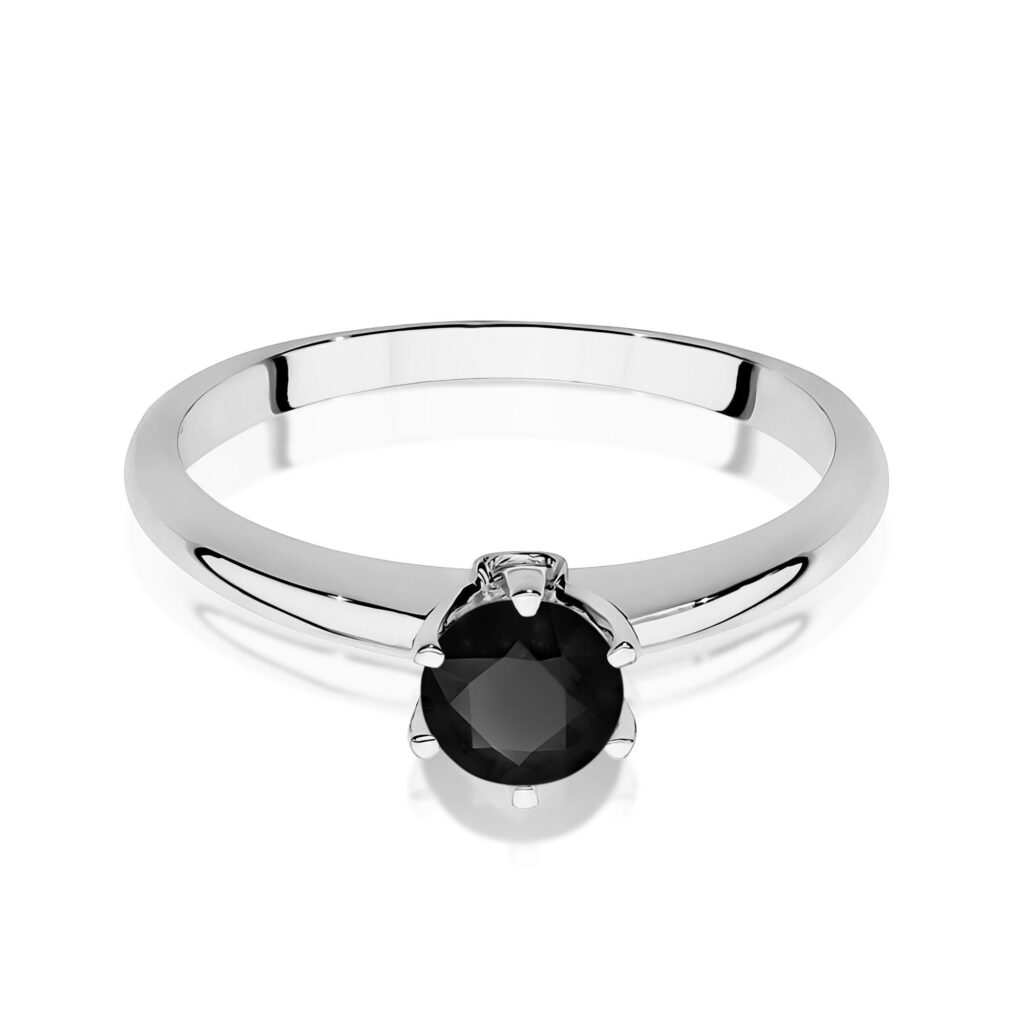 Pierścionek  Czarny Diament 0,50ct - widok 2