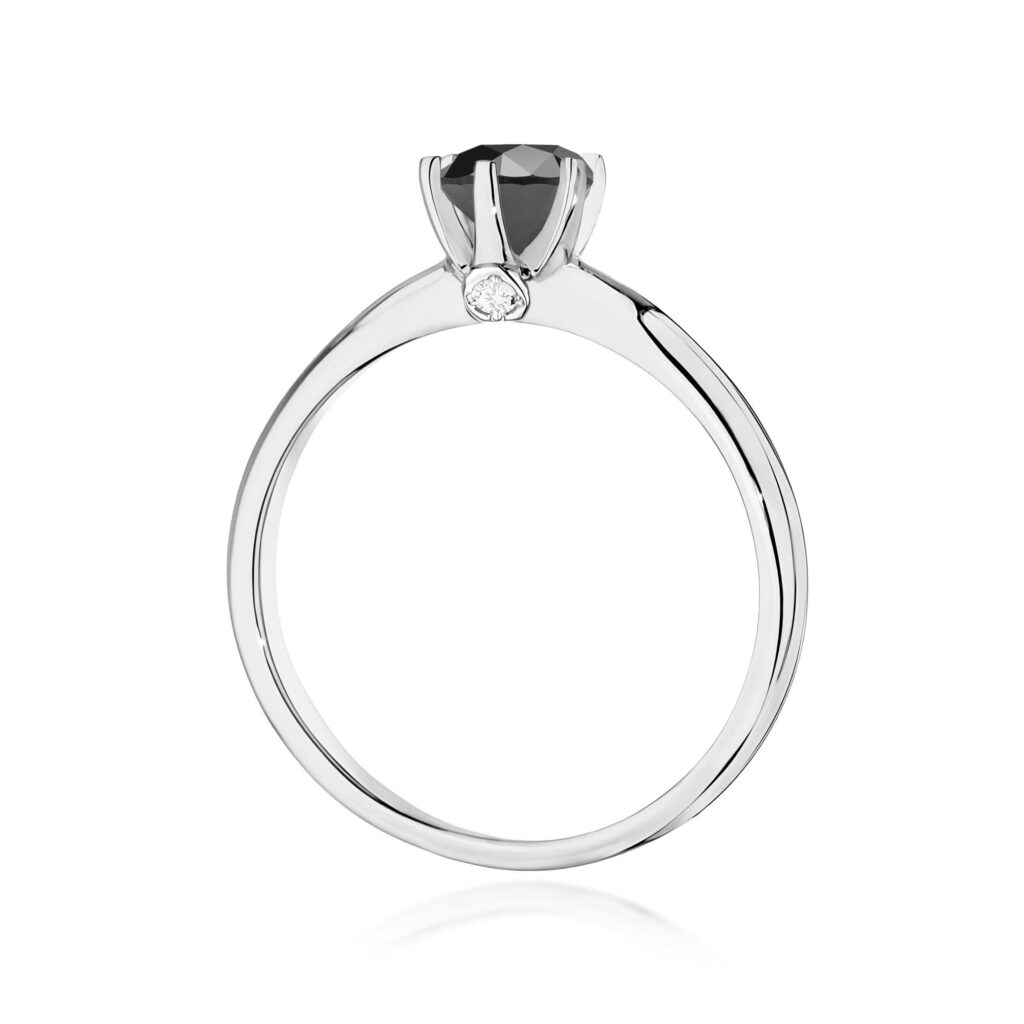 Pierścionek  Czarny Diament 0,50ct - widok 3