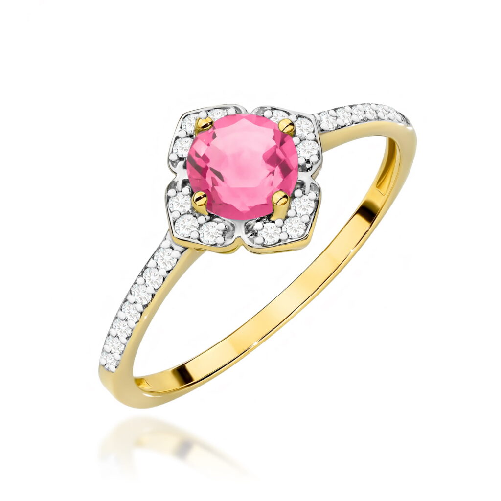 Pierścionek  Różowy Topaz 0,60ct - widok 1