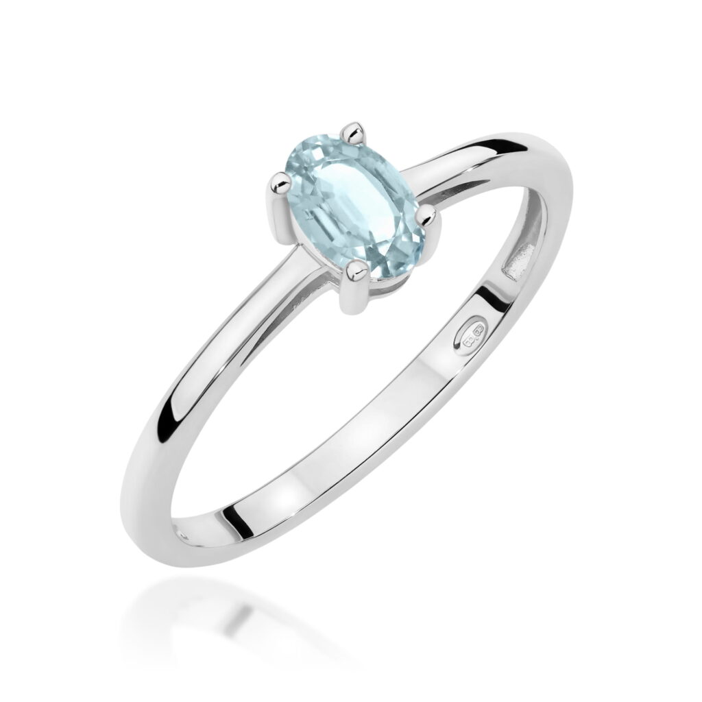 Pierścionek  Akwamaryn 0,35ct - widok 1