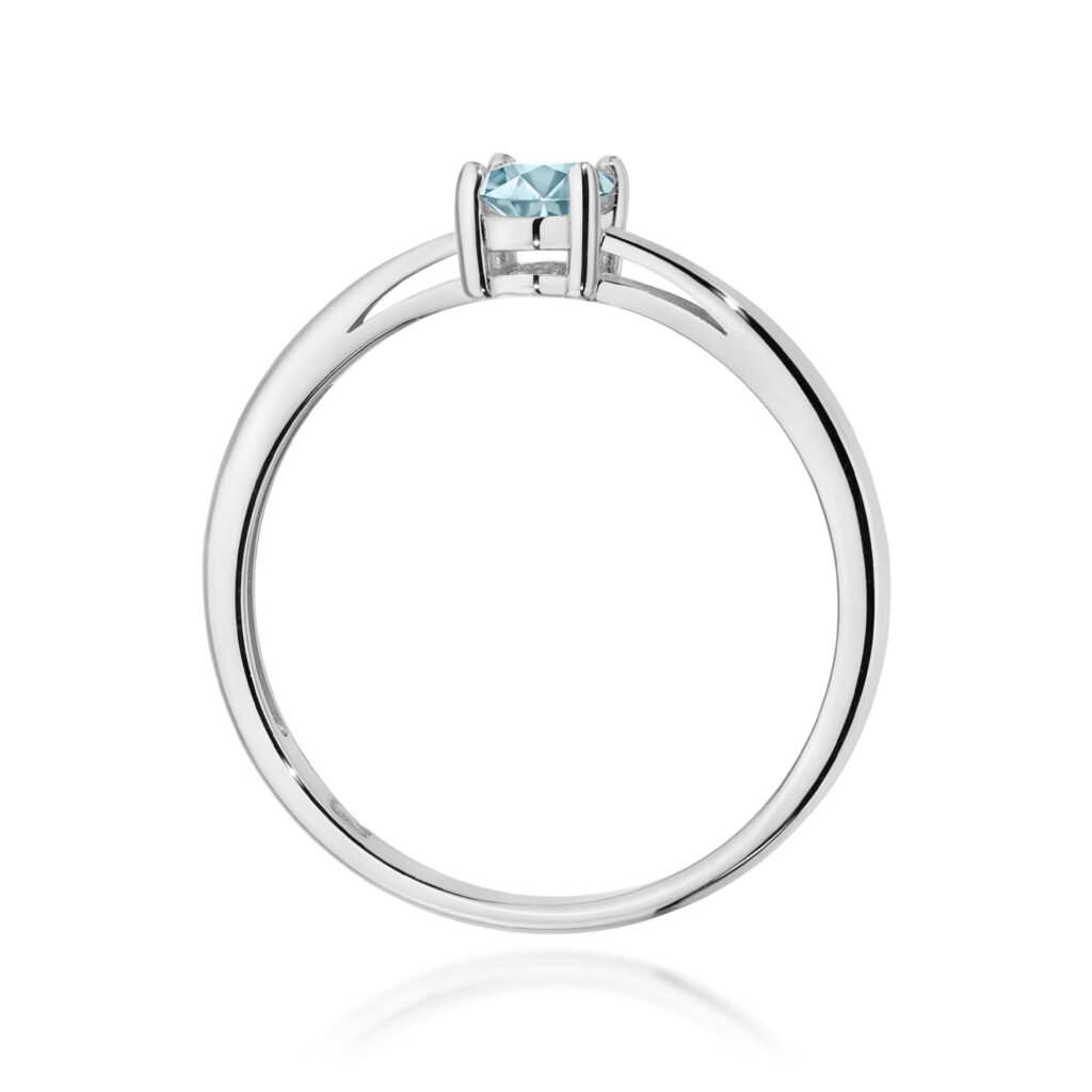 Pierścionek  Akwamaryn 0,35ct - widok 3