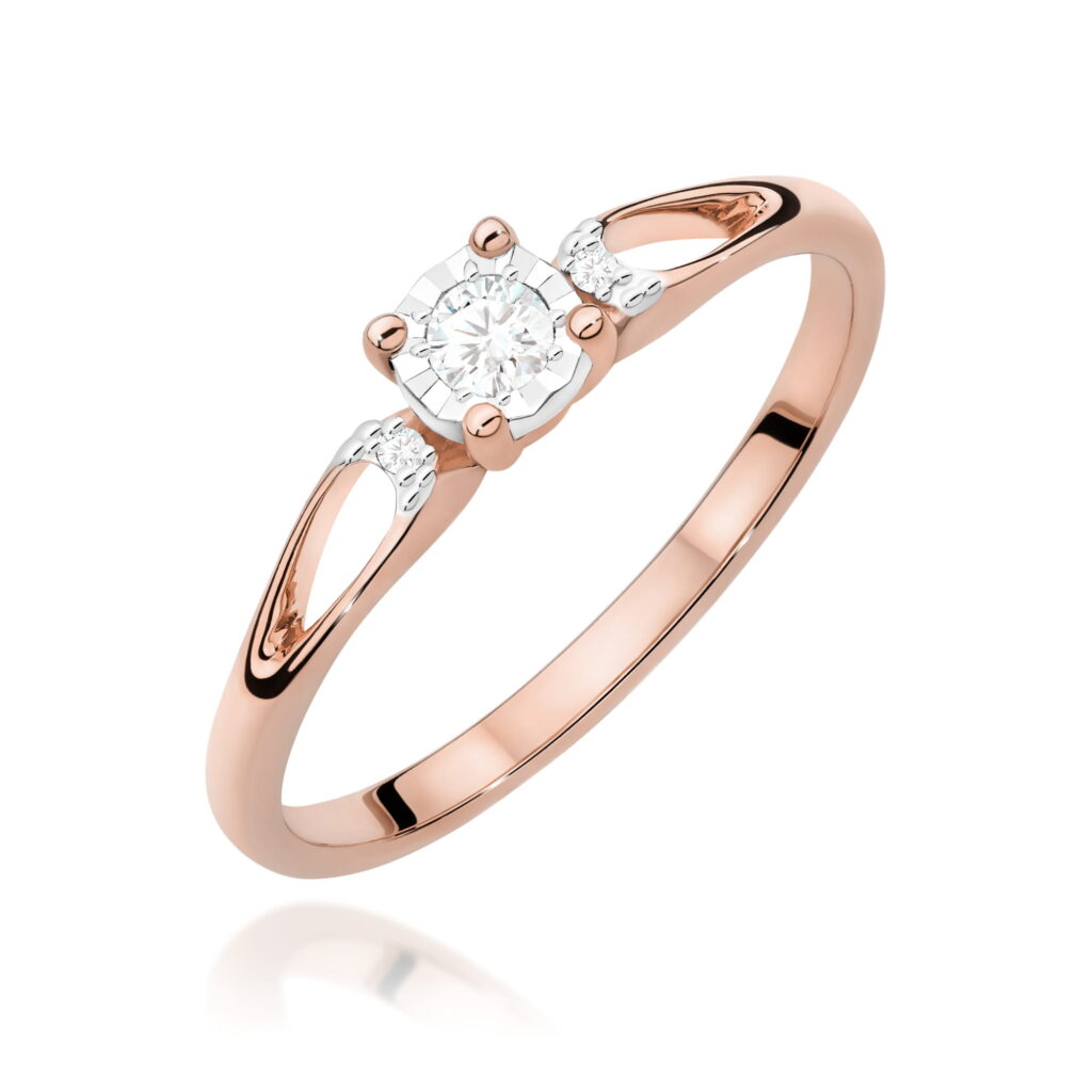 Pierścionek  Diament 0,08ct - widok 1