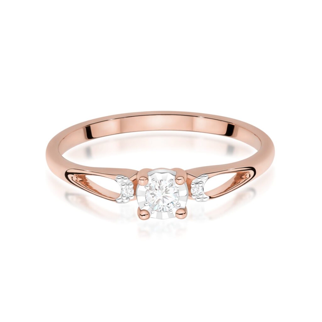 Pierścionek  Diament 0,08ct - widok 2