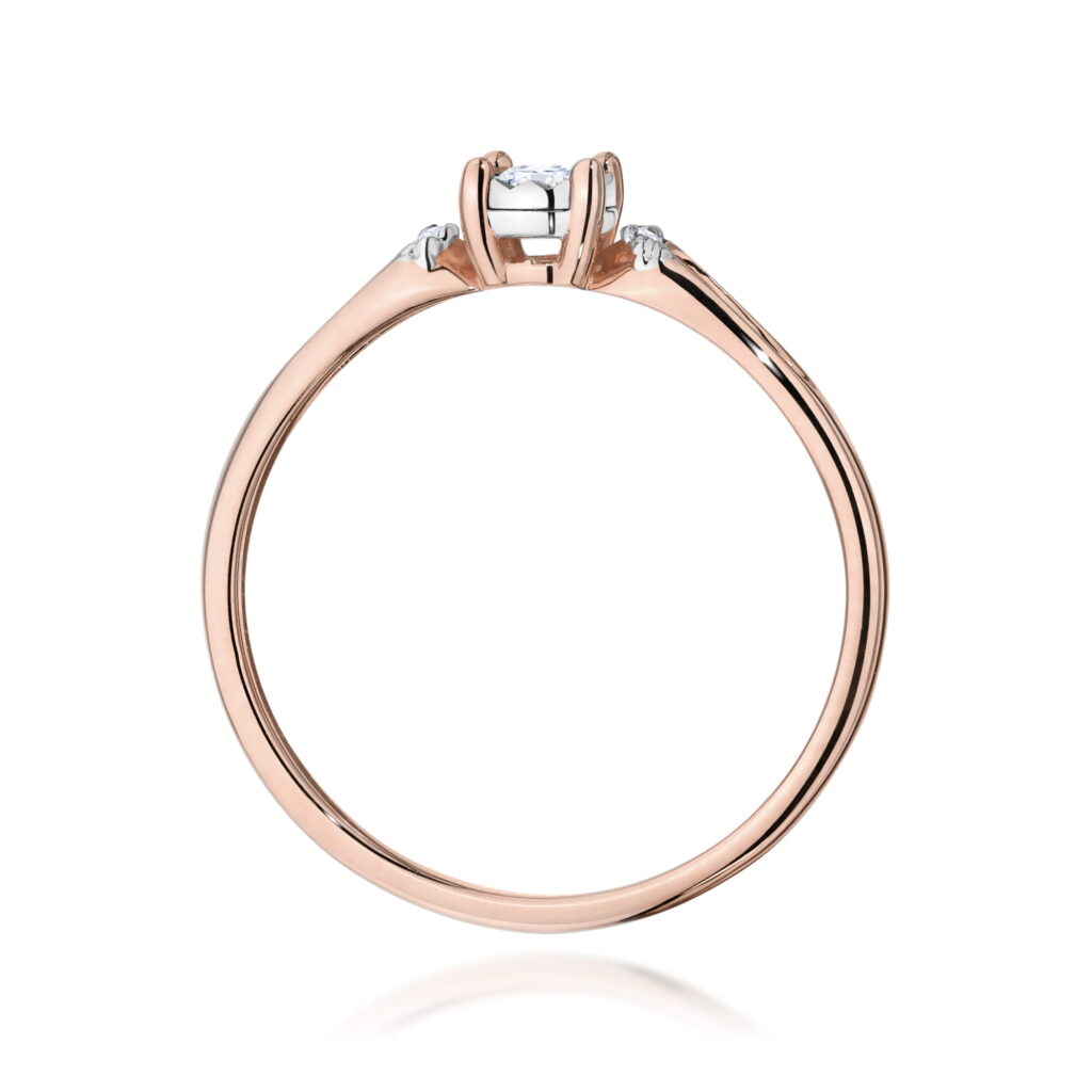 Pierścionek  Diament 0,08ct - widok 3
