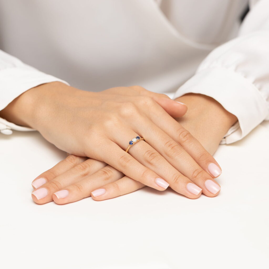 Pierścionek  Diament 0,03ct - widok 4