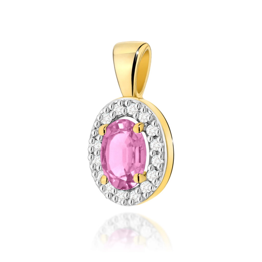 Zawieszka  Szafir Różowy 0,45ct - widok 1